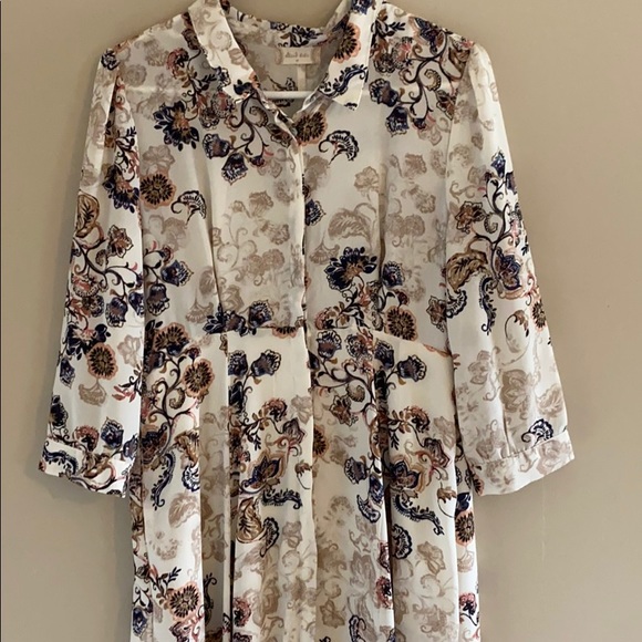 Floral maxi button down dress - Picture 2 of 4